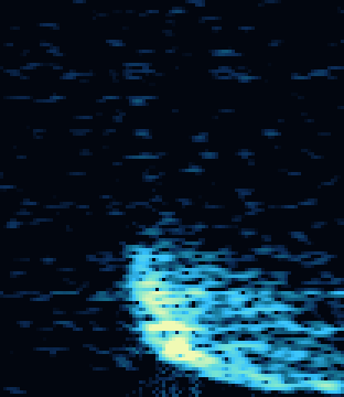 Bowhead whale vocalization spectrogram